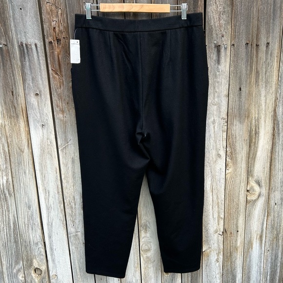 NWT Eileen Fisher Boiled Wool Jersey Carrot Pant Black M - Picture 12 of 16